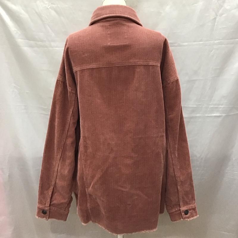 ザラ ZARA ジャケット、上着 ジャケット、ブレザー 8372 227 645 コーデュロイ シャツジャケット L 無地 桃 / ピンク / レディース USED 古着 中古 10118443