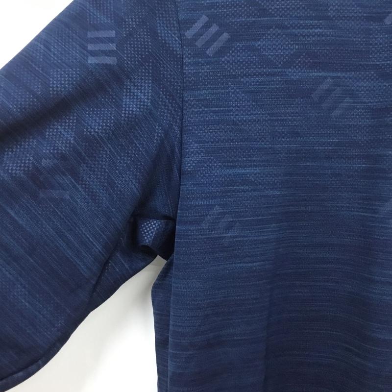 アディダス adidas ポロシャツ 長袖 EH3641 ゴルフウェア タグ付き ロゴ、文字 紺 / ネイビー / メンズ USED 古着 中古 10135533