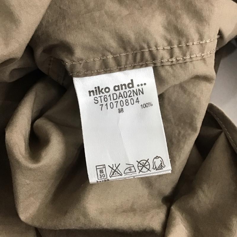 ニコアンド niko and... シャツ、ブラウス 長袖 無地 茶 / ブラウン / レディース USED 古着 中古 10140404