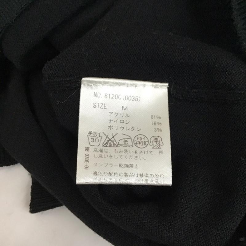 セシルマクビー CECIL McBEE カーディガン 長袖 長袖カーディガン 長袖カットソー ノーカラージャケット 前開カーディガン M 無地 黒 / ブラック / レディース USED 古着 中古 10117875