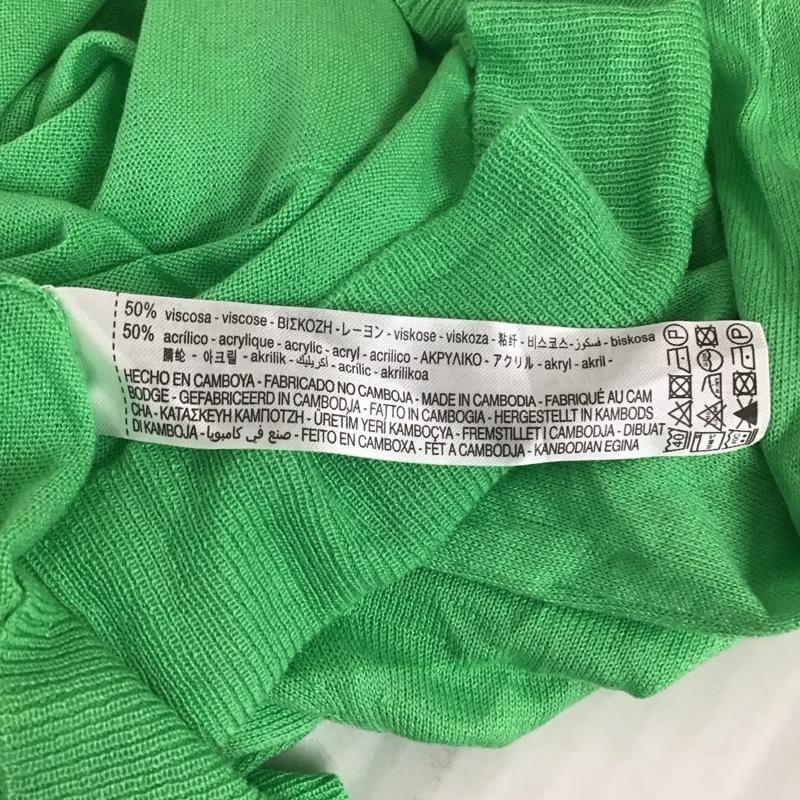 ザラ ZARA ニット、セーター 長袖 長袖ニットカットソー ニット セーター クルーネックニット S 無地 緑 / グリーン /  レディース USED 古着 中古 10112190