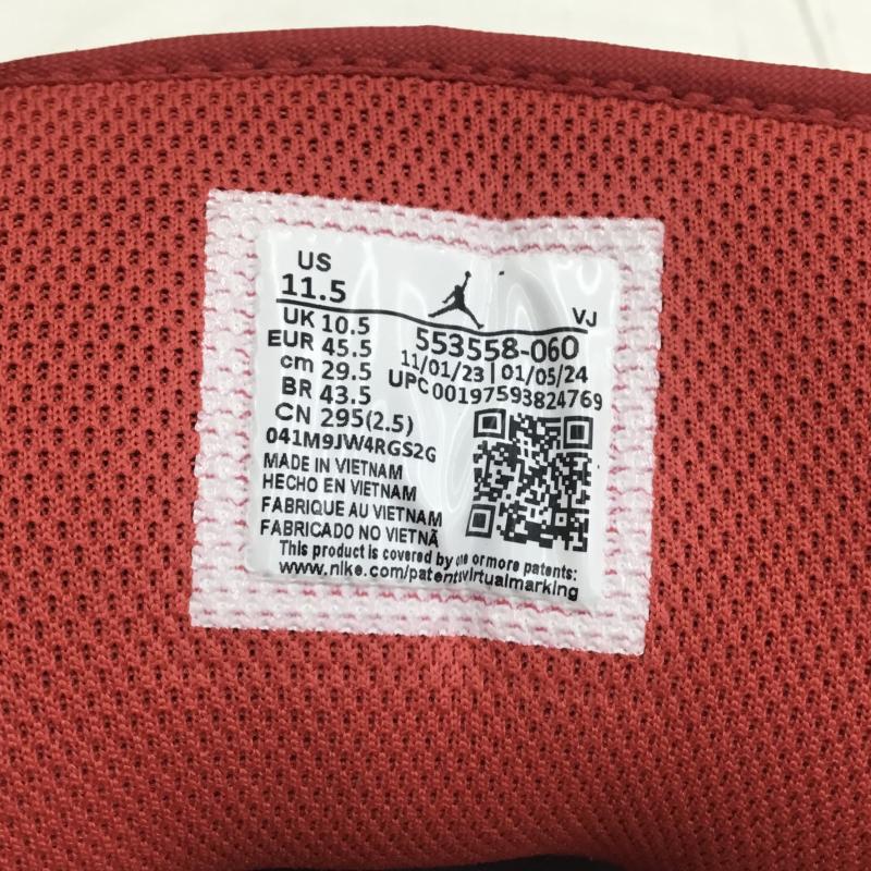ナイキ NIKE スニーカー スニーカー NIKE AIR JORDAN 1 LOW 553558-060 29.5cm ロゴ、文字 灰 / グレー / X 黒 / ブラック / X 赤 / レッド / メンズ USED 古着 中古 10129903