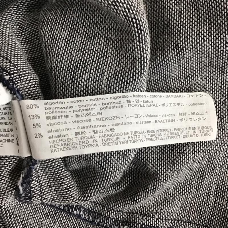 ザラベーシック ZARA BASIC ワンピース ひざ丈スカート 半袖ロングワンピース デニムワンピース クルーネック M 無地 インディゴ / インディゴ / レディース USED 古着 中古 10116418