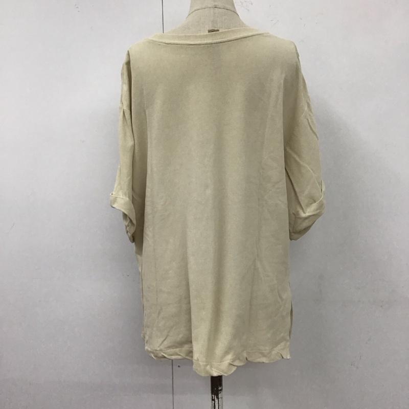 ミラオーウェン Mila Owen カットソー 半袖 09WCT202227 袖折り返しビックTシャツ オーバーサイズ 無地 アイボリー / アイボリー / レディース USED 古着 中古 10112191