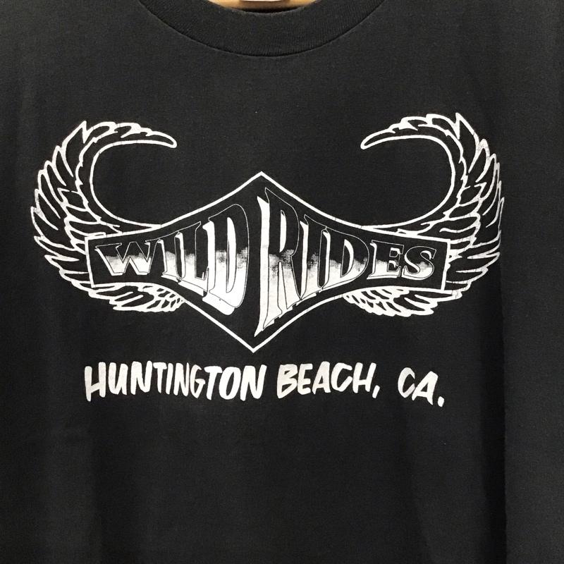 古着 USED Tシャツ 半袖 半袖カットソー プリントTシャツ クルーネックカットソー anvil 90s usa製 L プリント 黒 / ブラック / メンズ USED 古着 中古 10137172