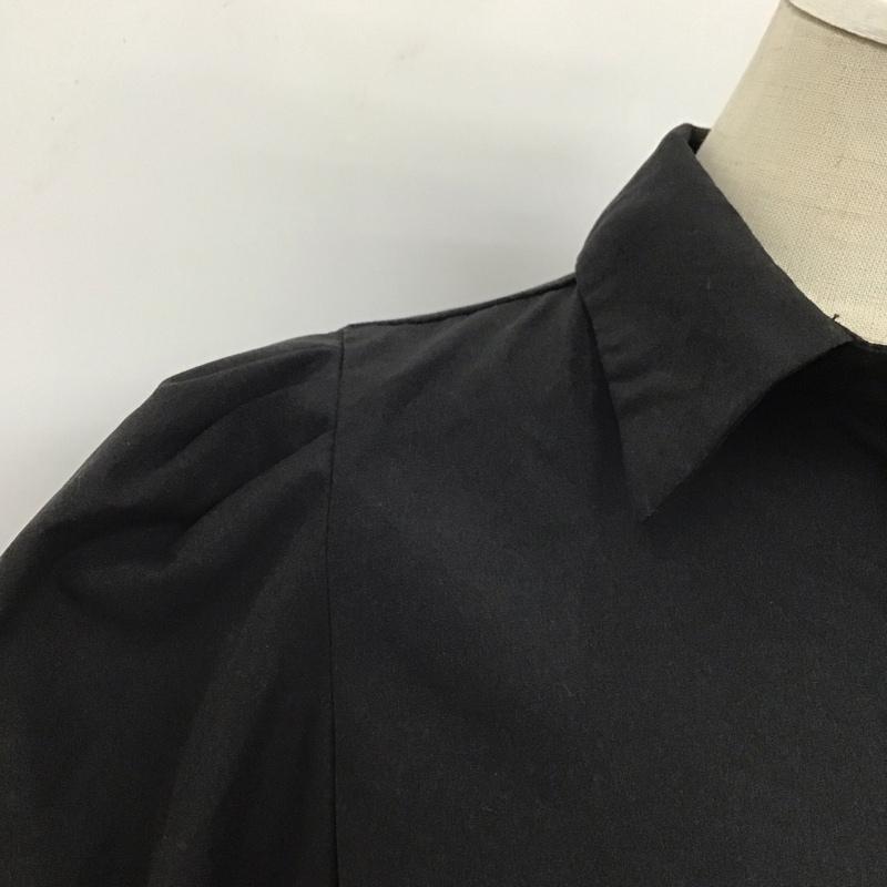 ザラ ZARA シャツ、ブラウス 長袖 8351 249 800 シャーリング XS 無地 黒 / ブラック / レディース USED 古着 中古 10109077
