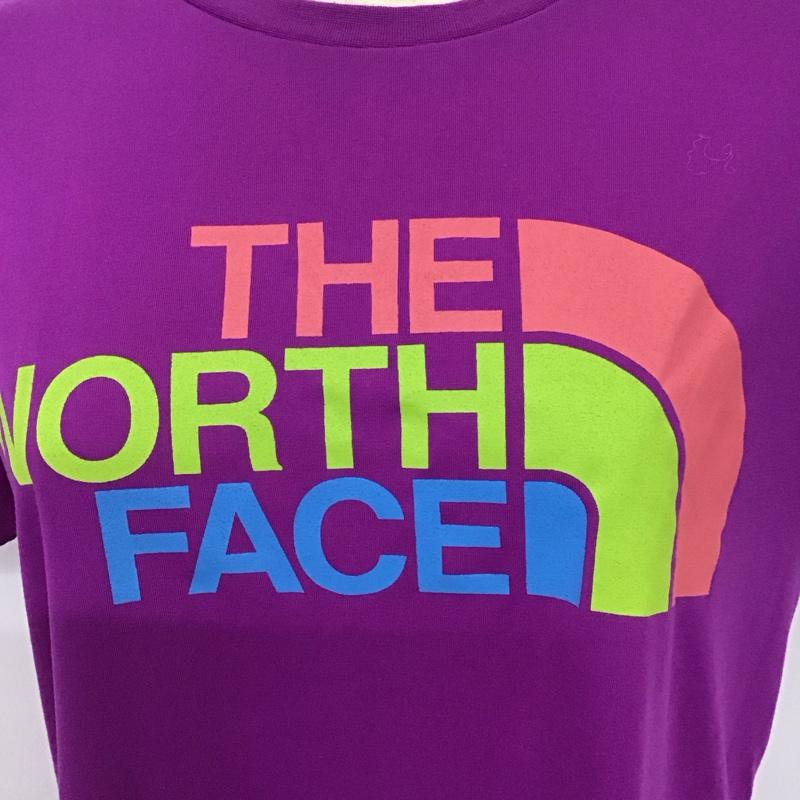ザノースフェイス THE NORTH FACE カットソー 半袖 ntw31313 COLORFULLOGO 半袖カットソー プリントTシャツ XL ロゴ、文字 紫 / パープル / レディース USED 古着 中古 10125189