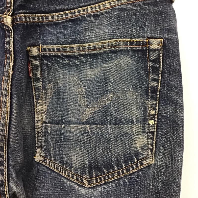 エヴィス EVISU パンツ デニム、ジーンズ デニムパンツ ストレートパンツ ワイドパンツ カジュアルパンツ 33インチ 無地 インディゴ / インディゴ /  メンズ USED 古着 中古 10124031