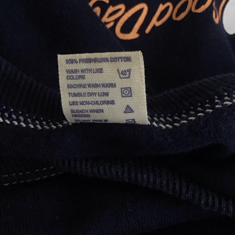 フラットヘッド The Flat Head Tシャツ 半袖 半袖カットソー プリントTシャツ クルーネックカットソー 38 ロゴ、文字 紺 / ネイビー /  メンズ USED 古着 中古 10113146