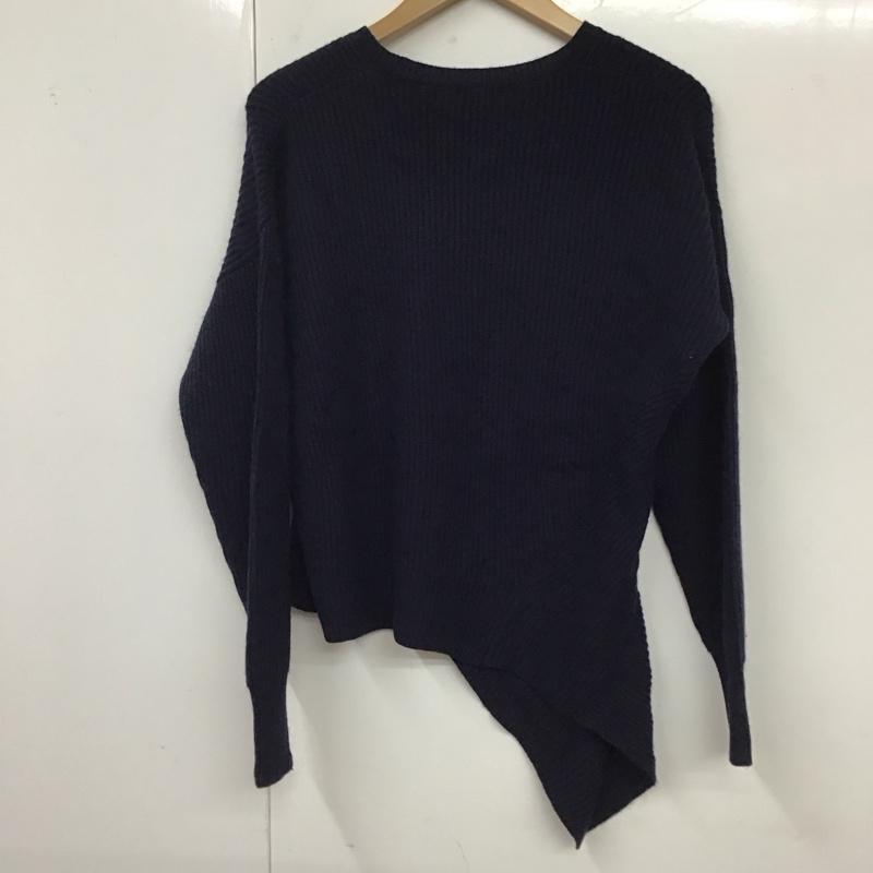 ユナイテッドアローズグリーンレーベルリラクシング UNITED ARROWS green label relaxing ニット、セーター 長袖 長袖ニットカットソー ニット セーター クルーネックニット 無地 紺 / ネイビー / レディース USED 古着 中古 10117890