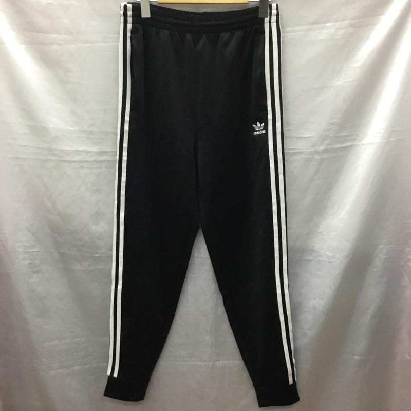 アディダス adidas パンツ ワークパンツ、ペインターパンツ 26n001 カジュアルパンツ ジャージ スポーツウェア XL ロゴ、文字 黒 / ブラック / メンズ USED 古着 中古 10122396