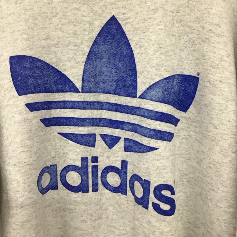 アディダス adidas トレーナー 長袖 プリント 灰 / グレー / メンズ USED 古着 中古 10134626