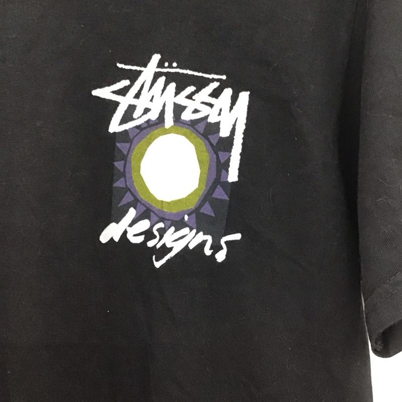 ステューシー STUSSY Tシャツ 半袖 半袖カットソー プリントTシャツ クルーネックカットソー S プリント 黒 / ブラック / メンズ USED 古着 中古 10139554