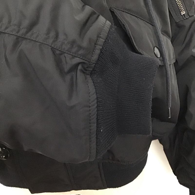 マウジー MOUSSY ジャケット、上着 ジャケット、ブレザー 010CAH30-5560 SHORT N-2B ミリタリージャケット フェイクファー FREE 無地 黒 / ブラック / レディース USED 古着 中古 10123229