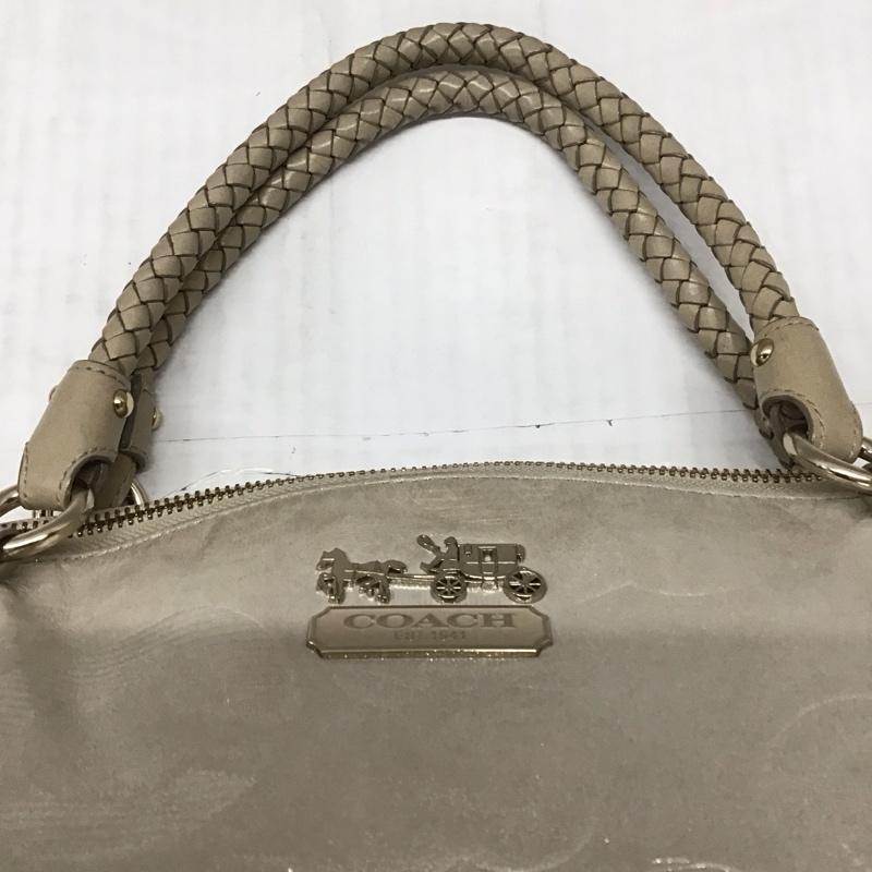コーチ COACH ハンドバッグ ハンドバッグ G1073-16269 トートバッグ ロゴ、文字 ベージュ / ベージュ / レディース USED 古着 中古 10111770