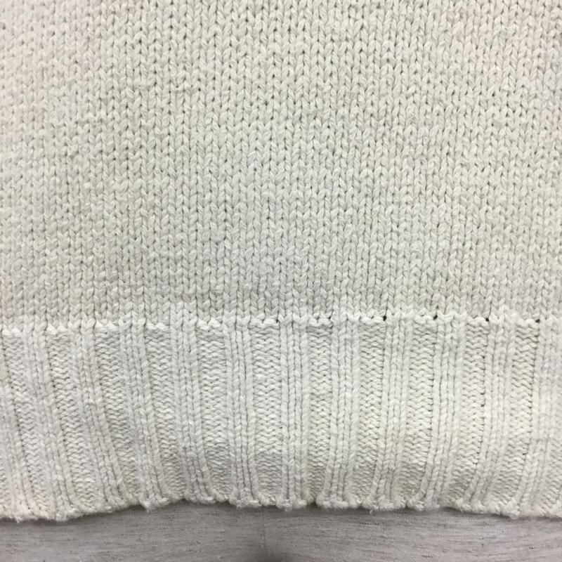 ポロバイラルフローレン Polo by RALPH LAUREN ニット、セーター 長袖 長袖ニットカットソー ニット セーター Vネックニットカットソー M ロゴ、文字 白 / ホワイト / メンズ USED 古着 中古 10110021