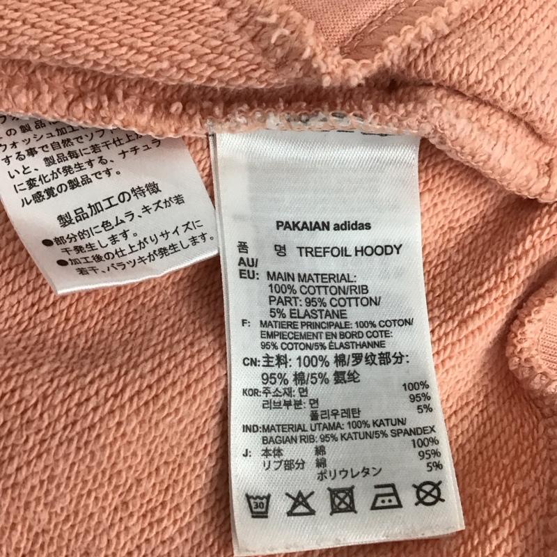アディダス adidas パーカー 長袖 M プリント 桃 / ピンク / メンズ USED 古着 中古 10121265