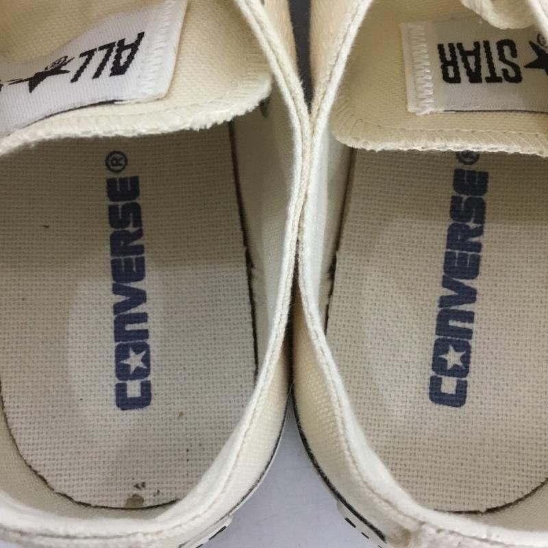 コンバース CONVERSE スニーカー スニーカー 1SC823 ALL STAR BURNT COLORS OX 23.5cm 23.5cm ロゴ、文字 アイボリー / アイボリー / レディース USED 古着 中古 10132979