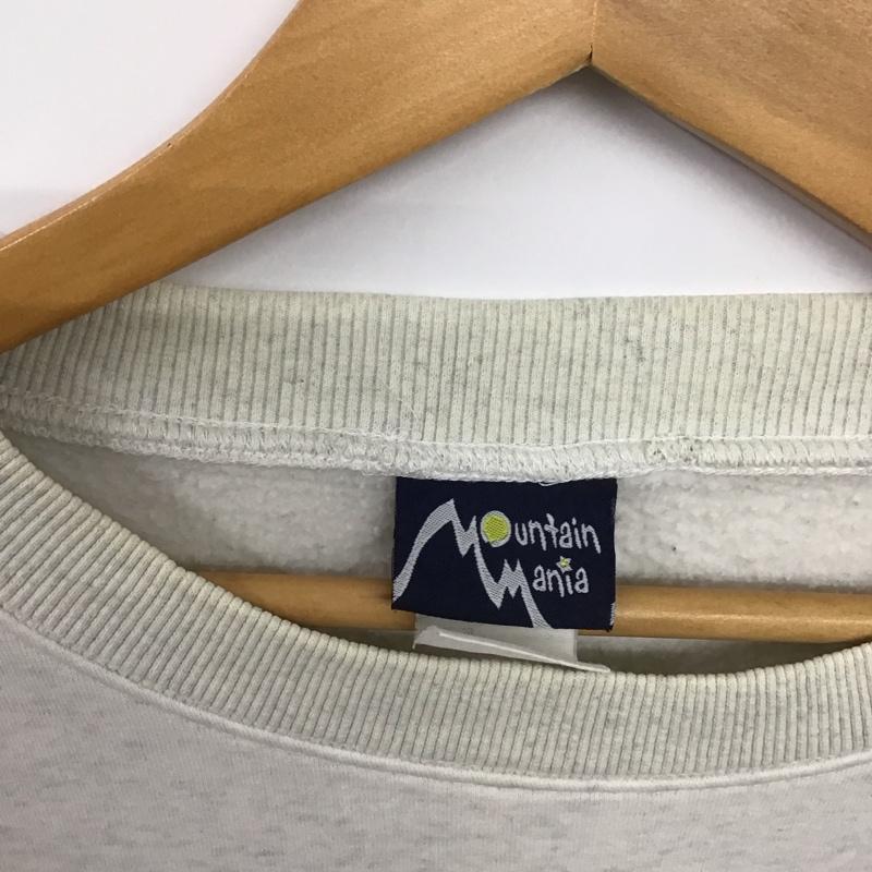マウンテンマニア mountainmania トレーナー 長袖 長袖トレーナー スウェット クルーネック プルオーバー ロゴ、文字 灰 / グレー / メンズ USED 古着 中古 10137070