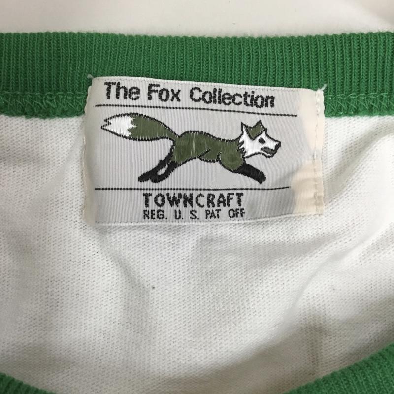 フリークスストア FREAK S STORE Tシャツ 半袖 222-32192 TOWNCRAFT ラグランT 五分袖 オーバーサイズ FREE ワンポイント 緑 / グリーン / X 白 / ホワイト / レディース USED 古着 中古 10117773