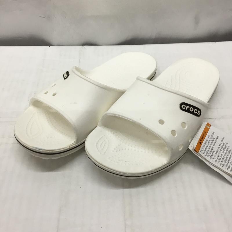 クロックス crocs サンダル サンダル クロックバンドスライド タグ付 23.0cm 無地 白 / ホワイト / レディース USED 古着 中古 10119318