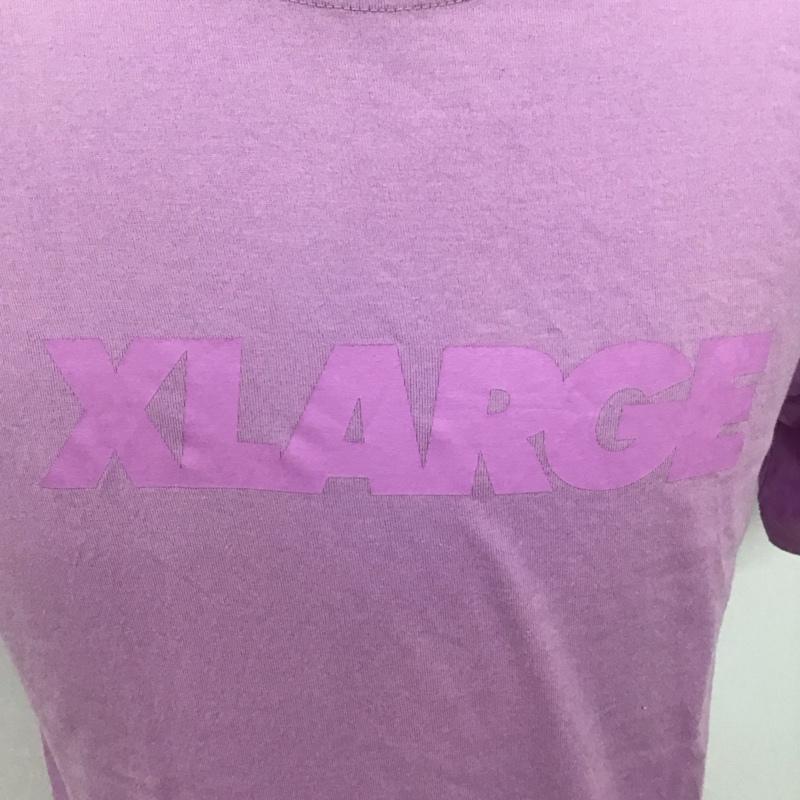 エクストララージ XLARGE Tシャツ 半袖 半袖カットソー プリントTシャツ クルーネックカットソー S ロゴ、文字 桃 / ピンク / メンズ USED 古着 中古 10106718