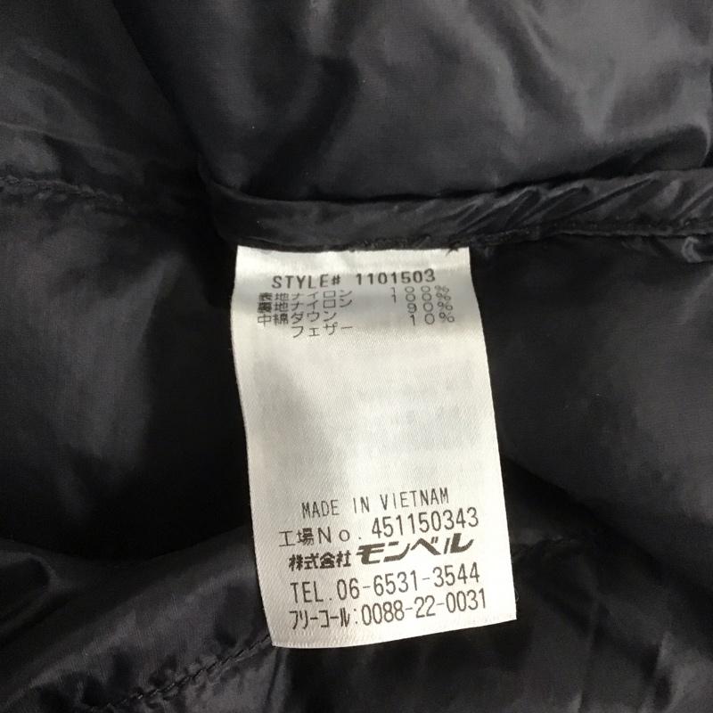 モンベル mont-bell ジャケット、上着 ダウンジャケット 1101503 スペリオダウン ラウンドネックジャケット ノーカラー L ロゴ、文字 黒 / ブラック / メンズ USED 古着 中古 10107055