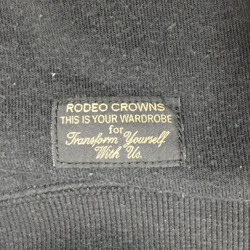 ロデオクラウンズ Rodeo Crowns トレーナー 長袖 長袖スウェット フリーストレーナー クルーネック ロゴ、文字 黒 / ブラック / レディース USED 古着 中古 10118048