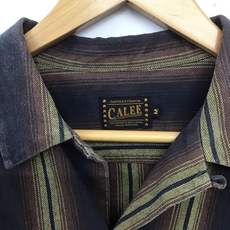 キャリー CALEE シャツ、ブラウス 長袖 長袖シャツ ストライプシャツ カラーシャツ M ストライプ マルチカラー / マルチカラー / メンズ USED 古着 中古 10138536