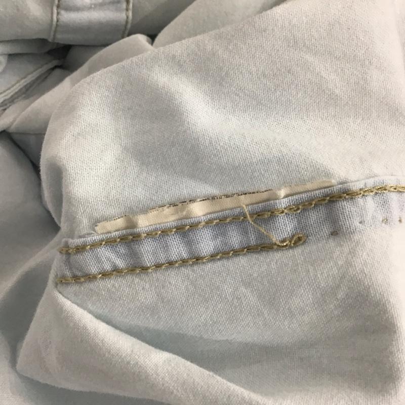 ザラメン ZARA MAN シャツ、ブラウス 長袖 長袖シャツ 無地シャツ ノーカラーシャツ デニムシャツ M 無地 水色 / ライトブルー / メンズ USED 古着 中古 10145822