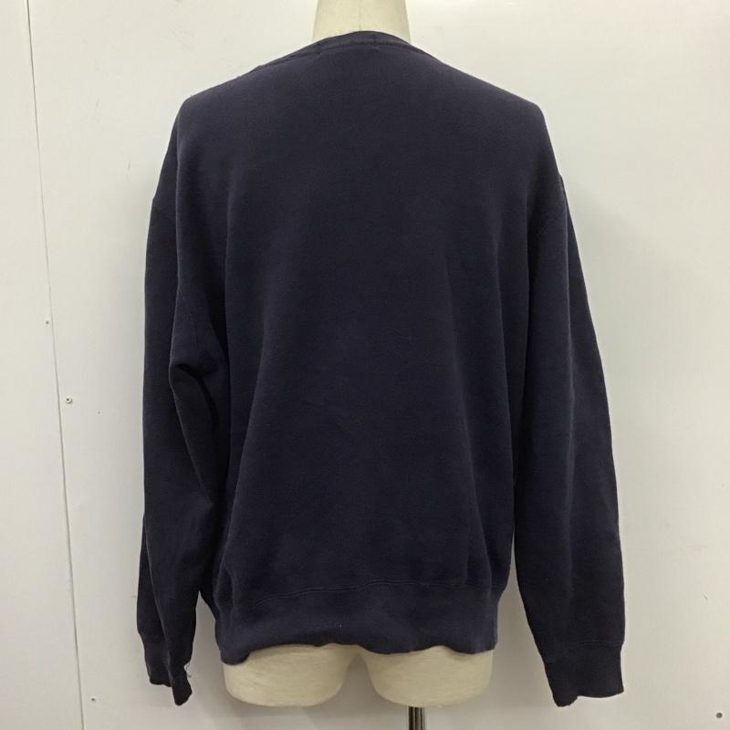 ポロバイラルフローレン Polo by RALPH LAUREN トレーナー 長袖 長袖トレーナー スウェット クルーネック リブスウェットカットソー L ロゴ、文字 紺 / ネイビー / メンズ USED 古着 中古 10106985