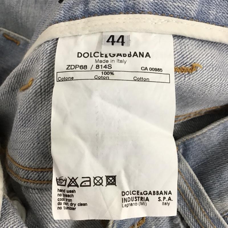 ドルチェアンドガッバーナ DOLCE&GABBANA パンツ デニム、ジーンズ ミッキー ディズニー 44 無地 水色 / ライトブルー /  メンズ USED 古着 中古 10121897
