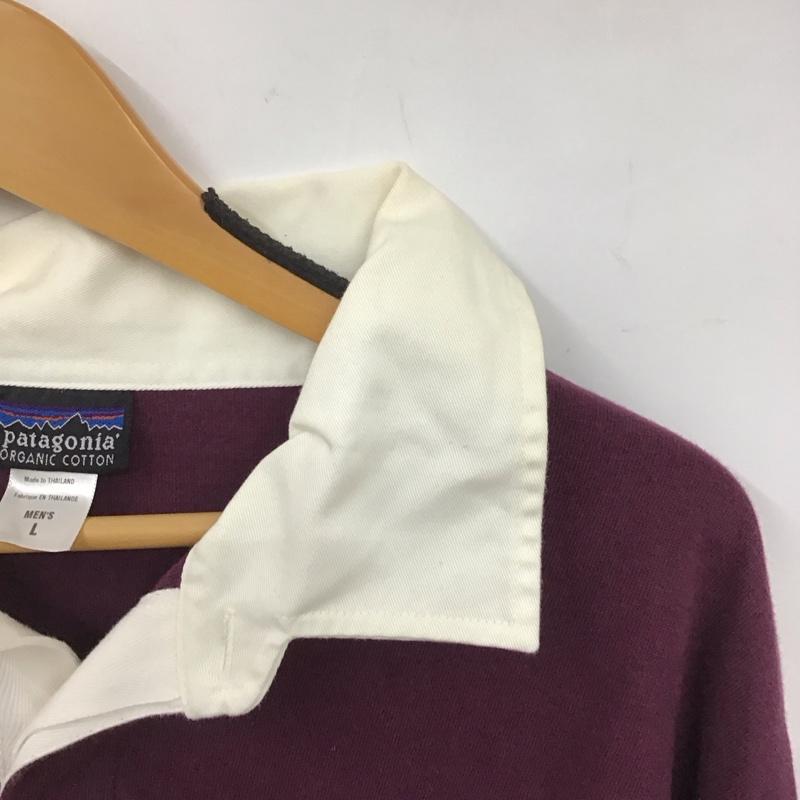 パタゴニア patagonia ポロシャツ 長袖 54705f4 長袖ポロシャツ 長袖カットソー ラガーシャツ 00s L ボーダー柄 黄 / イエロー / X 紫 / パープル / X 紺 / ネイビー / メンズ USED 古着 中古 10134696