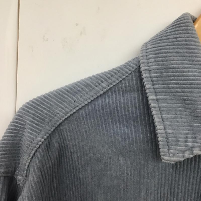 ザラ ZARA ジャケット、上着 ジャケット、ブレザー 8372/222/403 コーデュロイ シャツ ジャケット カットオフ S 無地 水色 / ライトブルー / レディース USED 古着 中古 10131574