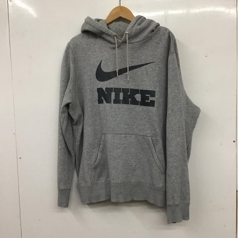 ナイキ NIKE パーカー 長袖 長袖パーカー プルオーバーパーカー スウェット スポーツウェア L ロゴ、文字 灰 / グレー / メンズ USED 古着 中古 10135855
