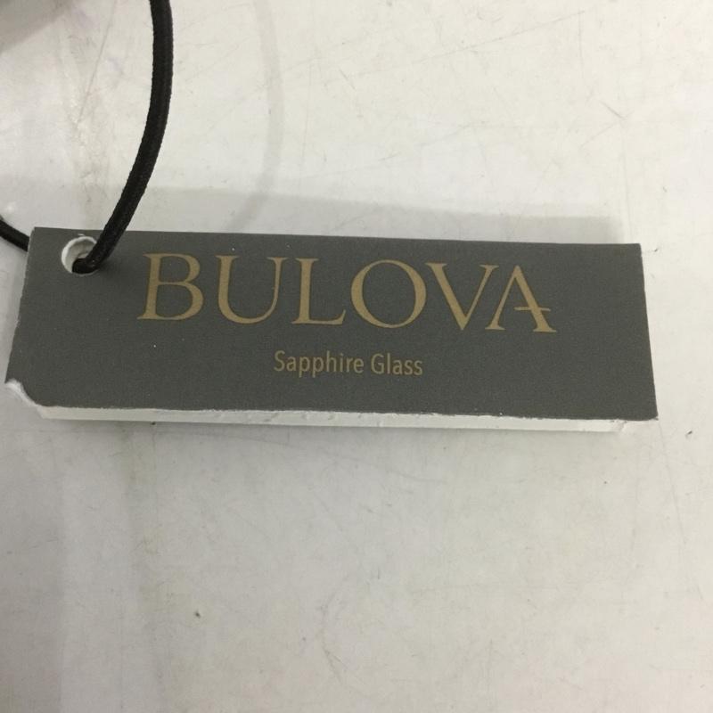 ブローバ BULOVA 腕時計 アナログ(クォーツ式) ハイプレシジョンクォーツ CURV カーブ 箱有 ロゴ、文字 青 / ブルー / X 銀 / シルバー / メンズ USED 古着 中古 10133863