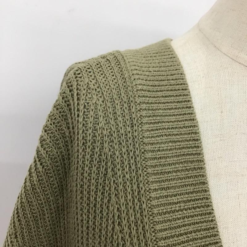 ニジュウサンク 23区 ベスト ベスト Vネック コットン リネン 38 無地 カーキ / カーキ / レディース USED 古着 中古 10119372