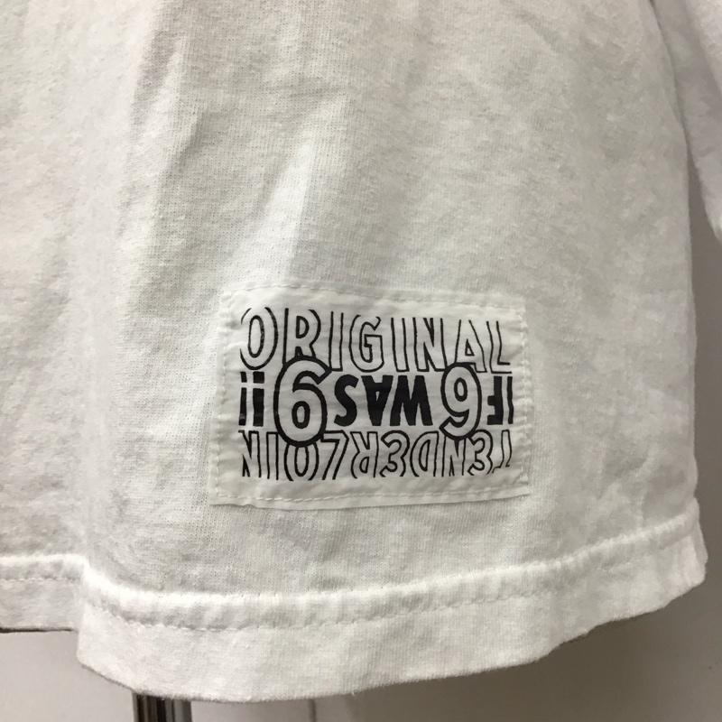 テンダーロイン TENDERLOIN カットソー 長袖 長袖カットソー クルーネックカットソー ロングスリーブカットソー プリントTシャツ L ロゴ、文字 白 / ホワイト /  メンズ USED 古着 中古 10109806