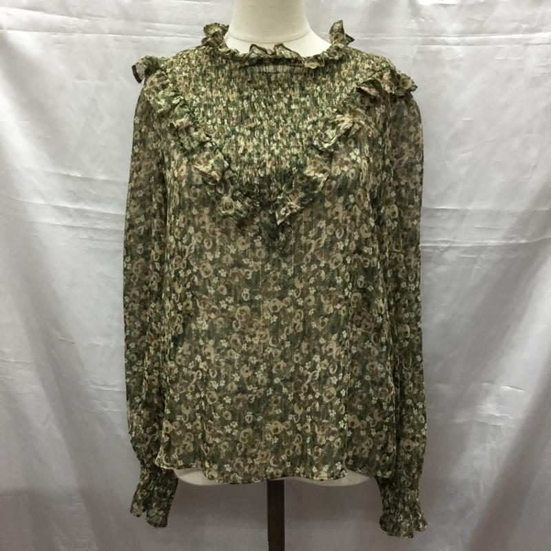 ザラ ZARA カットソー 長袖 長袖カットソー シャツカットソー 総柄 XS 総柄 マルチカラー / マルチカラー / レディース USED 古着 中古 10115789