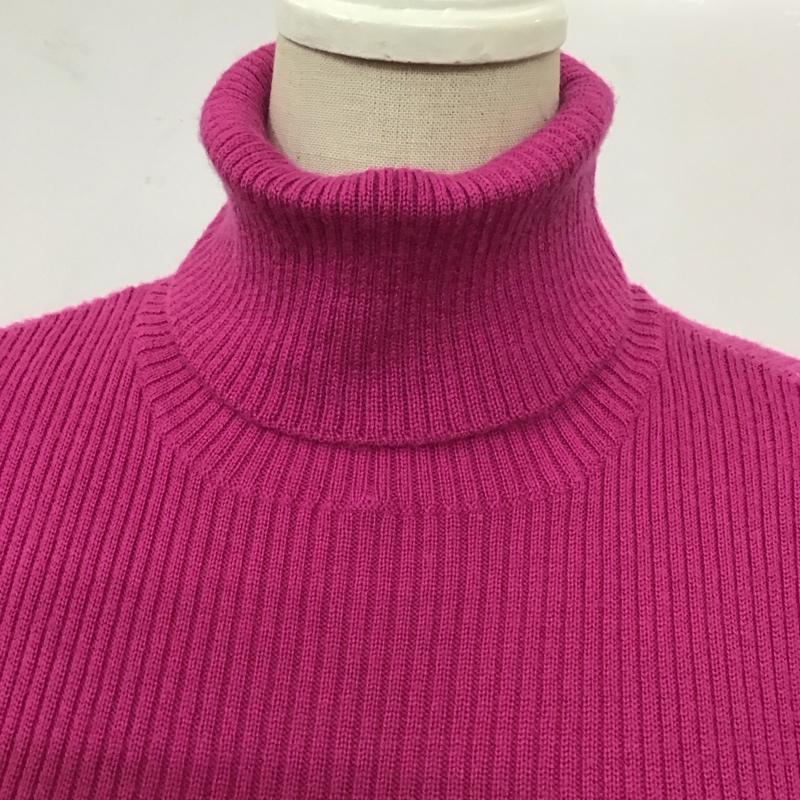 バーバリーブルーレーベル BURBERRY BLUE LABEL ニット、セーター 長袖 FBF32-615-14 タートルネック 38 ワンポイント 紫 / パープル /  レディース USED 古着 中古 10115480
