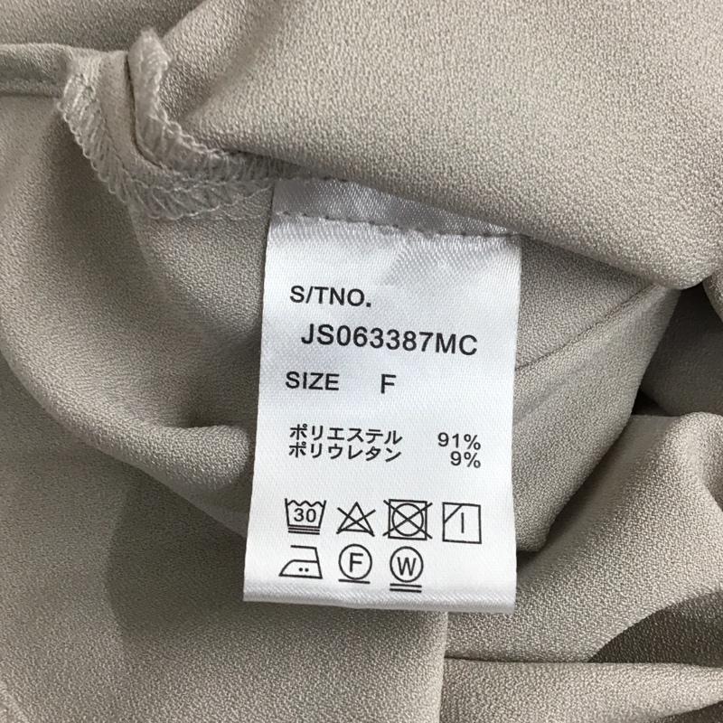 ジーナシス JEANASIS カットソー 長袖 JS063387MC キーネック FREE 無地 灰 / グレー /  レディース USED 古着 中古 10115080
