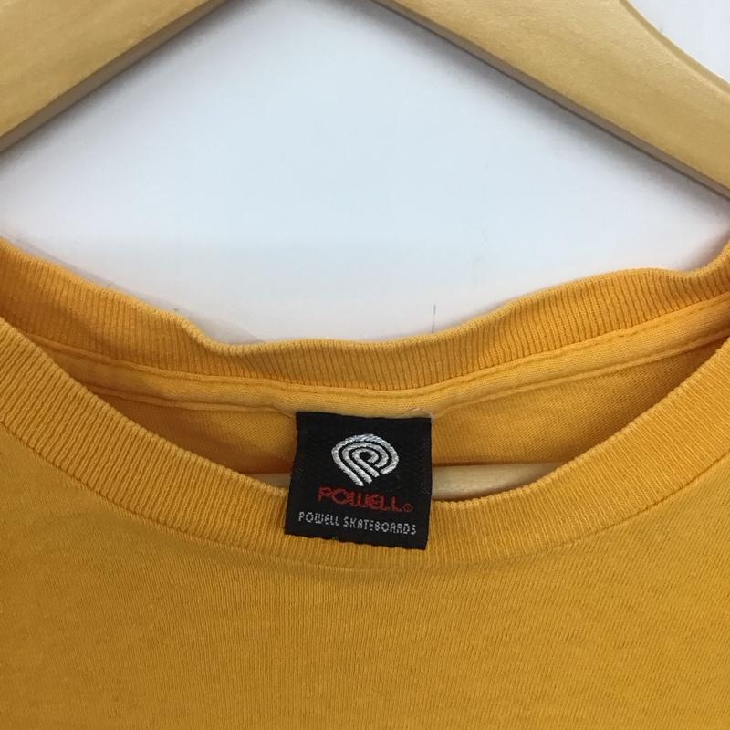 パウエルペラルタ POWELL PERALTA Tシャツ 半袖 半袖カットソー プリントTシャツ クルーネックカットソー ロゴ、文字 黄 / イエロー / メンズ USED 古着 中古 10138411
