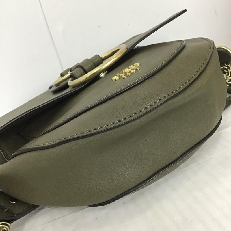 ゲス Guess ショルダーバッグ ショルダーバッグ DIXIE CROSSBODY FLAP VB457121 レザー ロゴ、文字 カーキ / カーキ / X 金 / ゴールド / レディース USED 古着 中古 10100792