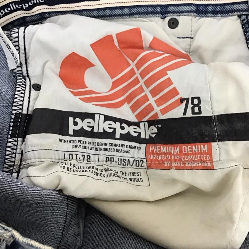 ペレペレ PELLEPELLE パンツ デニム、ジーンズ デニムパンツ ワイドパンツ カジュアルパンツ 36 ロゴ、文字 インディゴ / インディゴ / メンズ USED 古着 中古 10137035
