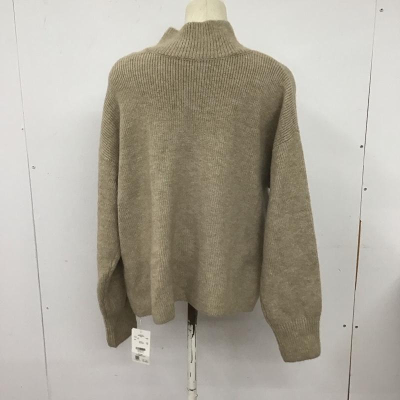 ローリーズファーム LOWRYS FARM ニット、セーター 長袖 2WAYカサネスリット FREE 無地 ベージュ / ベージュ / レディース USED 古着 中古 10128455