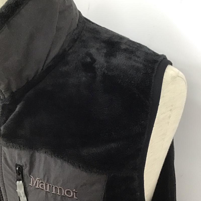 マーモット Marmot ベスト ベスト mjf-f7067 オリジンフリースベスト ジップアップベスト ノースリーブカットソー M ロゴ、文字 黒 / ブラック / メンズ USED 古着 中古 10109790