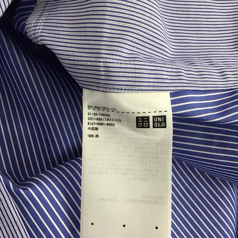 ユニクロ UNIQLO シャツ、ブラウス 長袖 331-436113 長袖シャツ ストライプシャツ カラーシャツ L ストライプ マルチカラー / マルチカラー / メンズ USED 古着 中古 10139039