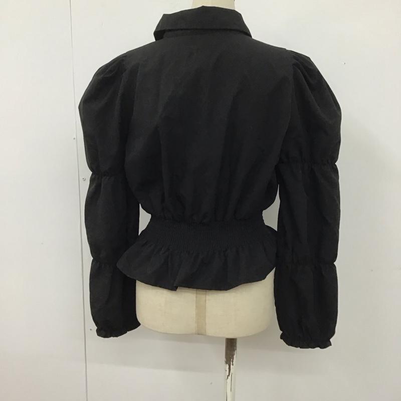 ザラ ZARA シャツ、ブラウス 長袖 8351 249 800 シャーリング XS 無地 黒 / ブラック / レディース USED 古着 中古 10109077