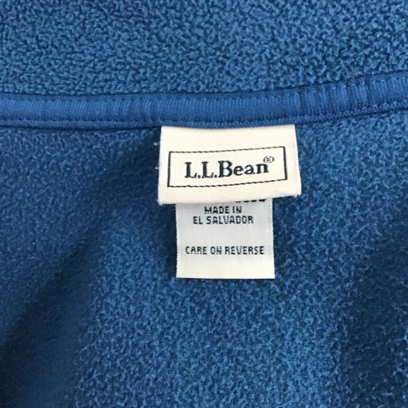 エルエルビーン L.L.Bean カーディガン 長袖 フリース L 無地 青 / ブルー / レディース USED 古着 中古 10124047