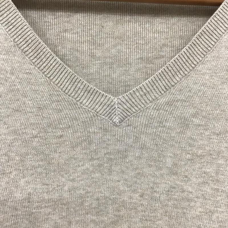 ポロラルフローレン POLO RALPH LAUREN ニット、セーター 長袖 長袖ニットカットソー Vネック セーター M ロゴ、文字 ベージュ / ベージュ / メンズ USED 古着 中古 10133076